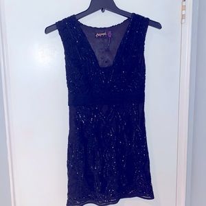 Free People black sequins cocktail dress!